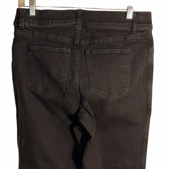 Spanx Ankle Skinny Jeans Clean Black Size Large #20278R Pull-On Shaping Denim - Picture 4 of 8